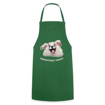 Pawsitively Happy - Cooking Apron - green - Front - AI Model Male 185 dark (185cm)