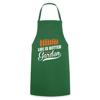 Hobby gardeners, fruit and vegetable gardeners - Cooking Apron - green - Front - AI Model Male 185 dark (185cm)