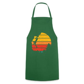 Vintage Trad Climbing Rock Climbing - Cooking Apron - green - Front - AI Model Male 185 dark (185cm)