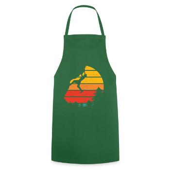 Wall Climbing Rock Climbing - Cooking Apron - green - Front - AI Model Male 185 dark (185cm)
