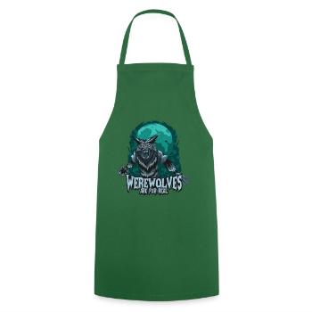Halloween Pumpkin Horror - Cooking Apron - green - Front - AI Model Male 185 dark (185cm)