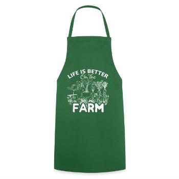Farmer Farmer Farmer Tractor Farm - Cooking Apron - green - Front - AI Model Male 185 dark (185cm)