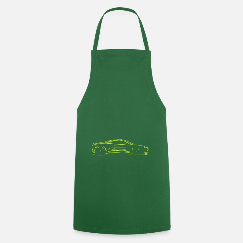 car sketch - Cooking Apron - green
