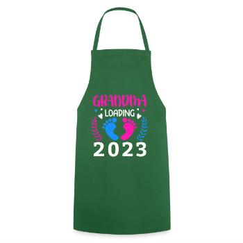 Grand-mère-à-être 2023 Grand-mère chargement 2023 Grand-mère - Tablier de cuisine - vert foncé - Devant - AI Model Male 185 dark (185cm)
