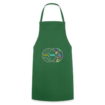 Science Wonder Art chevauchement des cercles cadeau - Tablier de cuisine - vert foncé - Devant - AI Model Male 185 dark (185cm)