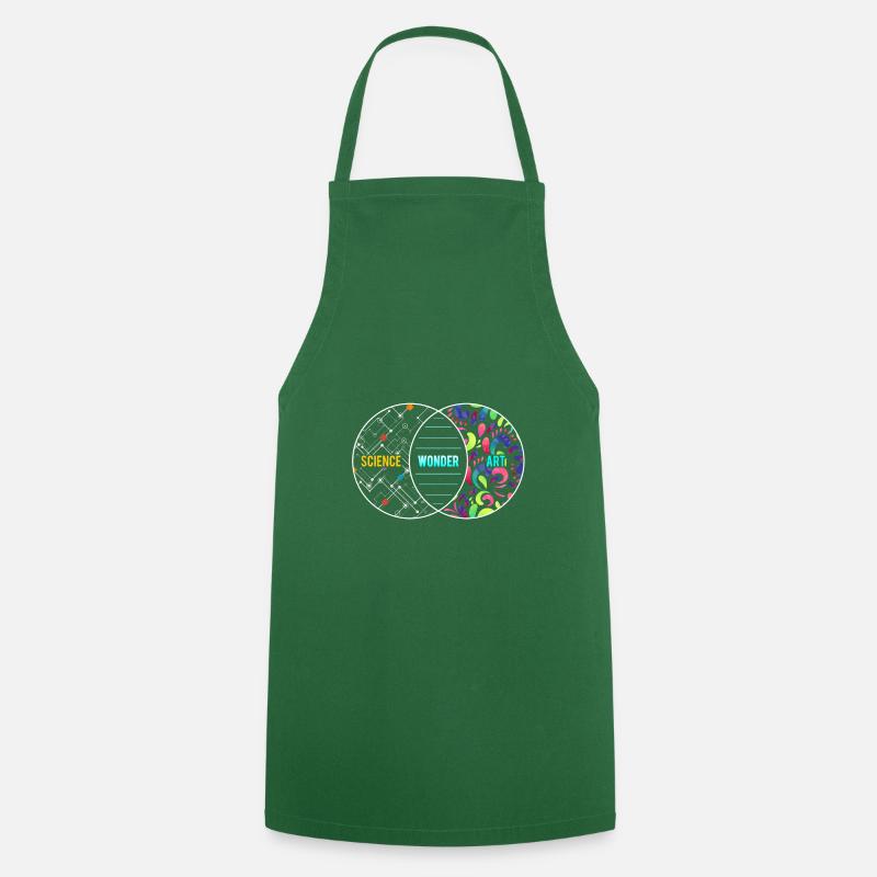 Science Wonder Art Overlapping Circles Gift - Cooking Apron - green