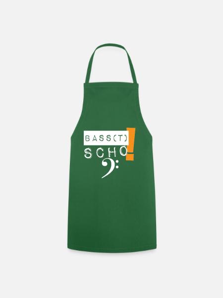 Basst scho! Musiker Musikliebhaber Musik Bass - Kochschürze - Grün
