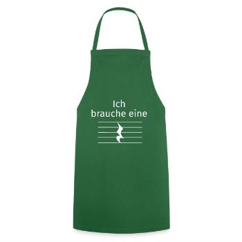 Ich brauche eine Pause! - Musiker Orchester Musik - Kochschürze - Grün - Vorne - AI Model Male 185 dark (185cm)