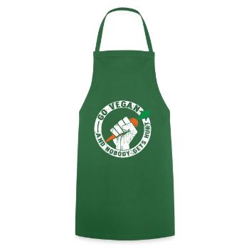 Go Vegan And Nobody Gets Hurt Gift - Cooking Apron - green - Front - AI Model Male 185 dark (185cm)