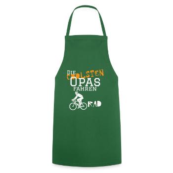 The coolest grandpa ride bike - bike tandem bike - Cooking Apron - green - Front - AI Model Male 185 dark (185cm)