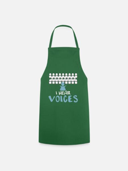 I hear voices - Choir Director Conductor Music - Cooking Apron - green