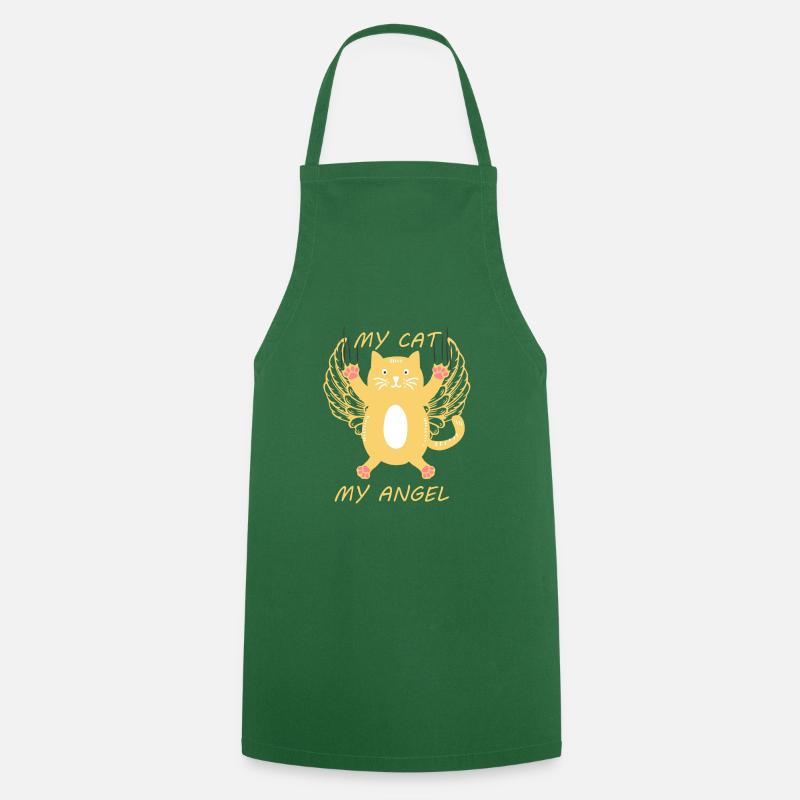 Chat et gueule de bois - Tablier de cuisine - vert foncé