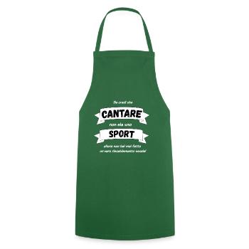 Cantare Sport Coro Musica T-shirt regalo canzoni - Tablier de cuisine - vert foncé - Devant - AI Model Male 185 dark (185cm)