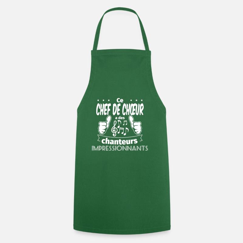 Chef de chœr orchestre cadeau conducteur chanson - Tablier de cuisine - vert foncé