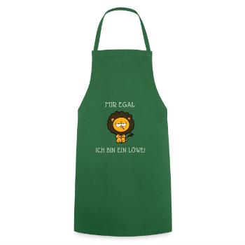 Je suis un lion! Lion cadeau idée douce - Tablier de cuisine - vert foncé - Devant - AI Model Male 185 dark (185cm)