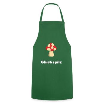 Glückspilz Glücksbringer Fliegenpilz Geschenk - Kochschürze - Grün - Vorne - AI Model Male 185 dark (185cm)