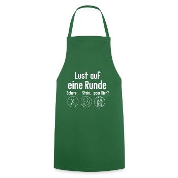 Scissors stone couple of beer - Cooking Apron - green - Front - AI Model Male 185 dark (185cm)