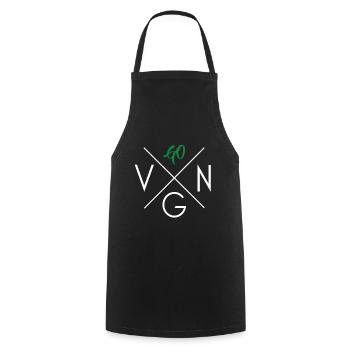 GO VGN - GO VEGAN! - Tablier de cuisine - noir - Devant - AI Model Male 185 dark (185cm)