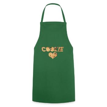 cookie love - Cooking Apron - green - Front - AI Model Male 185 dark (185cm)