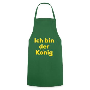 I am the king - Cooking Apron - green - Front - AI Model Male 185 dark (185cm)