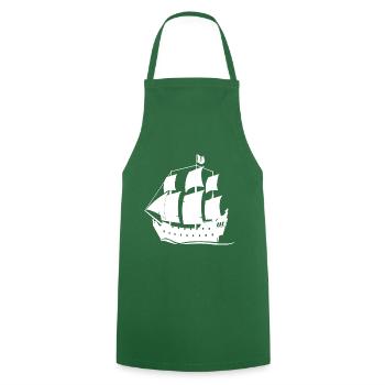 Pirate ship white - Cooking Apron - green - Front - AI Model Male 185 dark (185cm)