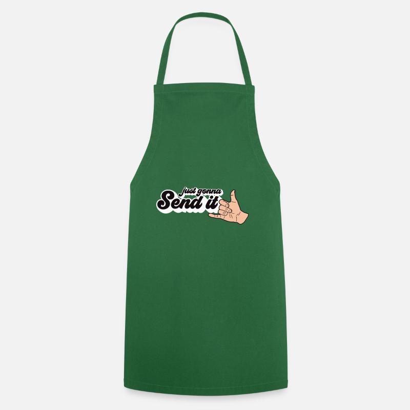 Funny hand signal Shaka MTB gift - Cooking Apron - green