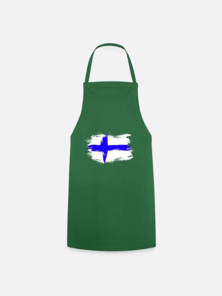 Drapeau Finlande Suomi - Tablier de cuisine - vert foncé
