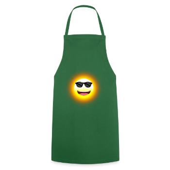 gelber lachende Sonne mit lässiger Sonnenbrille - Kochschürze - Grün - Vorne - AI Model Male 185 dark (185cm)