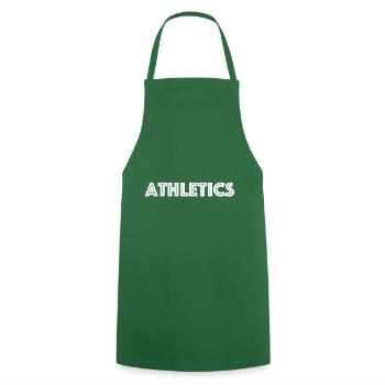 Athlétisme blanc - imprimé stylé pour l'entraînement - Tablier de cuisine - vert foncé - Devant - AI Model Male 185 dark (185cm)