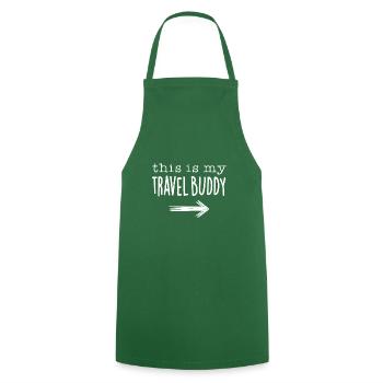 This Is My Travel Buddy - Cooking Apron - green - Front - AI Model Male 185 dark (185cm)