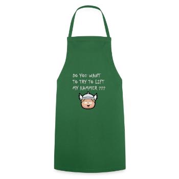 Thor's hammer - Cooking Apron - green - Front - AI Model Male 185 dark (185cm)