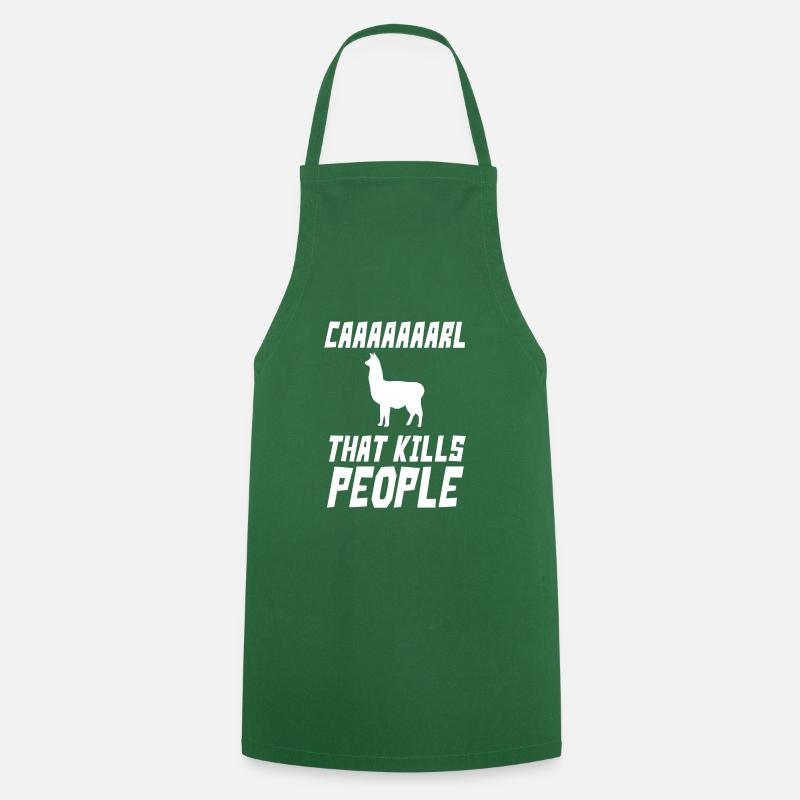 Carl Caaarl hat LLama Lama alpaca kids gift - Cooking Apron - green