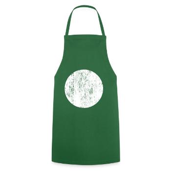 Circle white grunge minimalistic background - Cooking Apron - green - Front - AI Model Male 185 dark (185cm)