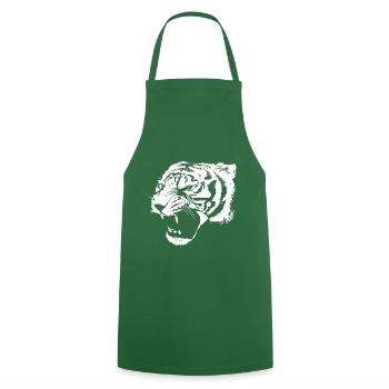 White Tiger - Cooking Apron - green - Front - AI Model Male 185 dark (185cm)