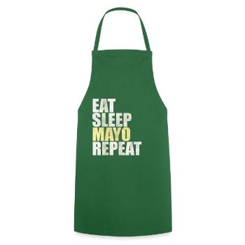 Eat Sleep Mayo Repeat Mayonnaise French Fries Gift - Cooking Apron - green - Front - AI Model Male 185 dark (185cm)