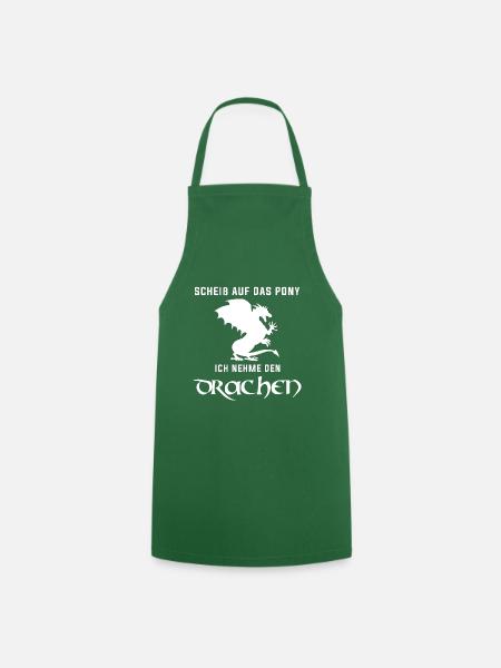 Scheiß auf das Pony - Drachen! RPG Fans - Kochschürze - Grün