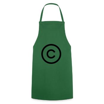 Copyright Symbol - Cooking Apron - green - Front - AI Model Male 185 dark (185cm)