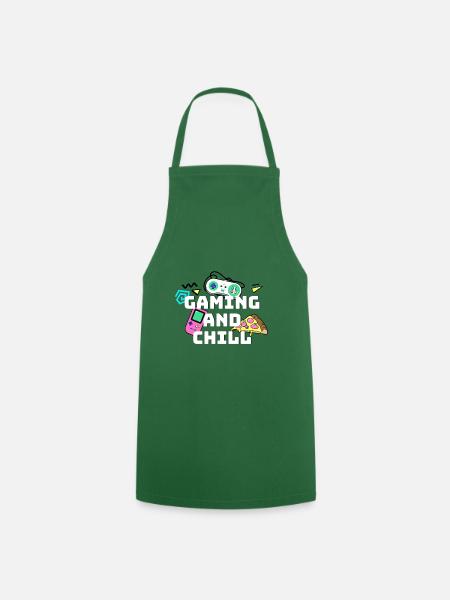 gaming and chill - Kochschürze - Grün