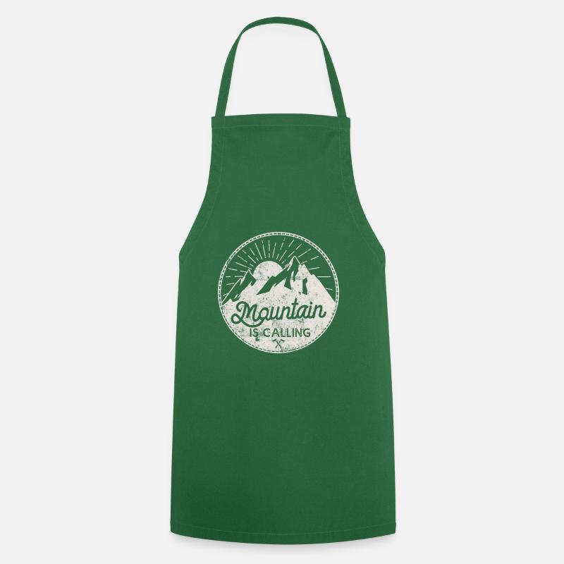 mountains mountains saying outdoor - Cooking Apron - green