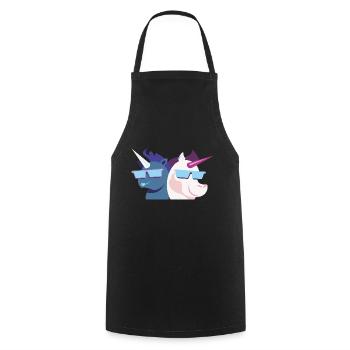 Équipe de bandes dessinées Licorne - Tablier de cuisine - noir - Devant - AI Model Male 185 dark (185cm)