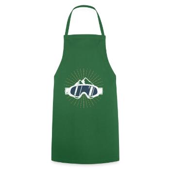 Winter sports ski snowboard goggles - Cooking Apron - green - Front - AI Model Male 185 dark (185cm)