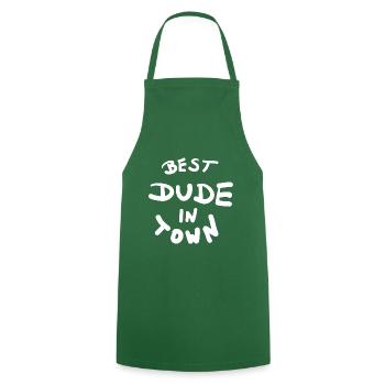 Best Dude City - Cooking Apron - green - Front - AI Model Male 185 dark (185cm)