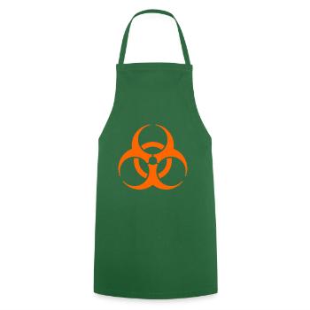 Biohazard symbol Orange Auf dem Herzen - Kochschürze - Grün - Vorne - AI Model Male 185 dark (185cm)