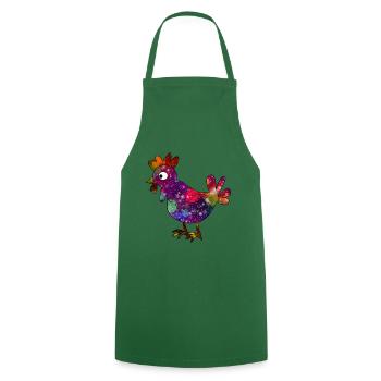 poulet - Tablier de cuisine - vert foncé - Devant - AI Model Male 185 dark (185cm)