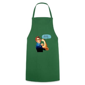 Rosie 'We Can Do It All' - Cooking Apron - green - Front - AI Model Male 185 dark (185cm)