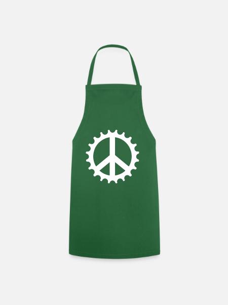 Kettenblatt Ritzel Zahnkranz Fahrrad Bike Geschenk - Kochschürze - Grün