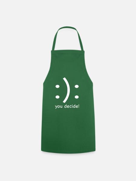 vous décidez, vous décidez cadeau idée cadeau - Tablier de cuisine - vert foncé