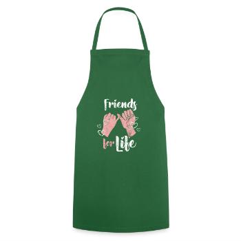 Friendship forever friends - Cooking Apron - green - Front - AI Model Male 185 dark (185cm)