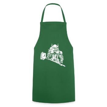 Bête muscles vikings - Tablier de cuisine - vert foncé - Devant - AI Model Male 185 dark (185cm)