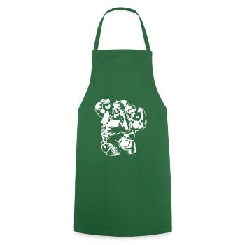 fitness couple muscles heart - Cooking Apron - green - Front - AI Model Male 185 dark (185cm)
